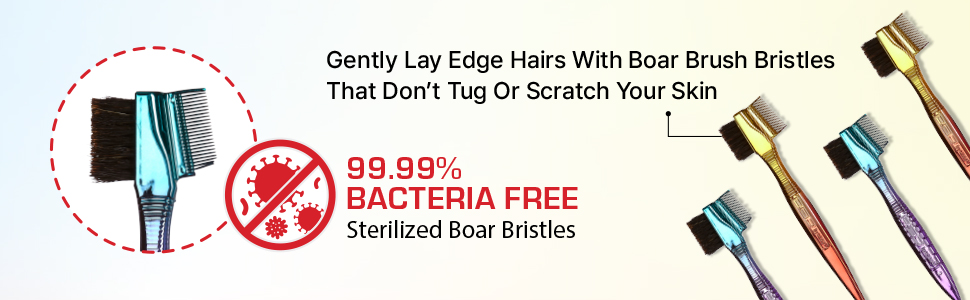 red by kiss edge control brush laid pin tail rat tail bacteria-free sterilized boar bristle smooth