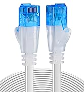 Ercielook Ethernet Cable 100 ft High Speed, Cat 6 Flat Network Cable with Rj45 Connectors, Long L...