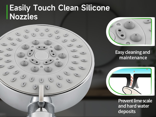 chrome handheld showerhead