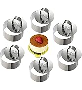 ONEDONE Cake Ring Molds Stainless Steel Ring Molds for Cooking Pastry Rings Cake Mousse Mold with...