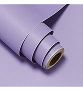 HeloHo Solid Purple Wallpaper Matte Textured Peel and Stick Wallpaper Self Adhesive Removable Wal...