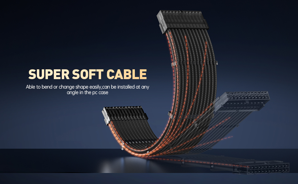 asiahorse 16AWG power supply extension cable kit