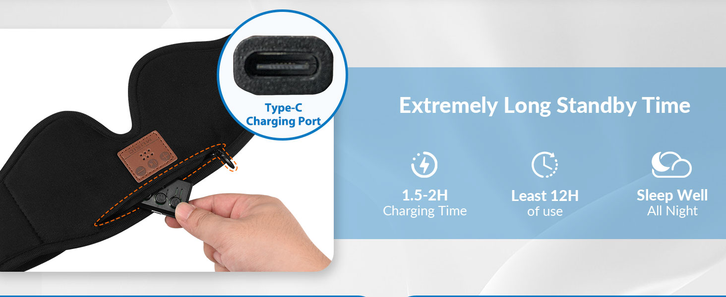 sleep mask with bluetooth headphones