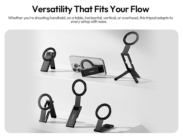 ULANZI MA60 Magnetic Phone Tripod Stand for iPhone - Aluminium Maglock Smartphone