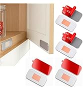 4 Pack Magnetic Cabinet Door Catch, No Drill Ultra Thin Cabinet Magnets for Closure, 15 lbs Stron...