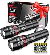 HAUSBELL LED A100 Flashlight Bright, Zoomable Tactical Flashlights Flash Light with High Brightne...