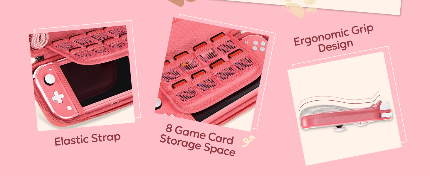 nintendo switch lite case coral