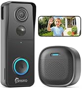 CAMSTRO Doorbell Camera Wireless, 3K Video Doorbell with Chime, 2.4G WiFi Outdoor Security Cemera...