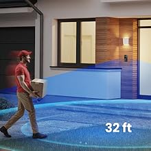 Motion activated smart doorbell helps track packages.