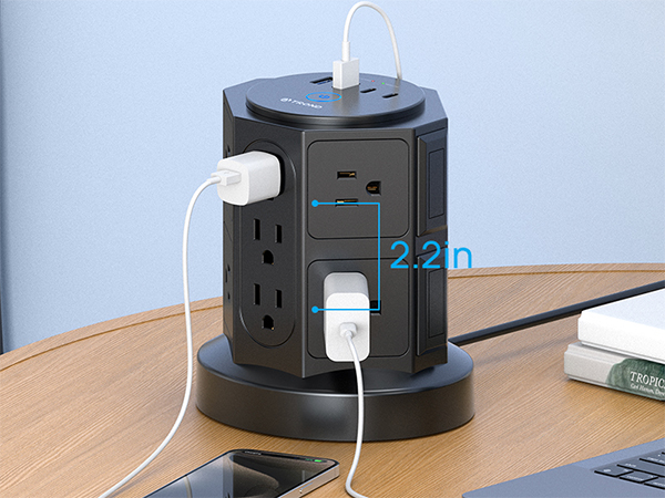 surge protector flat plug