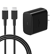 45W Samsung Super Fast Charger Block, Type C Fast Charging Block with 3FT USB C Charger Cable Com...