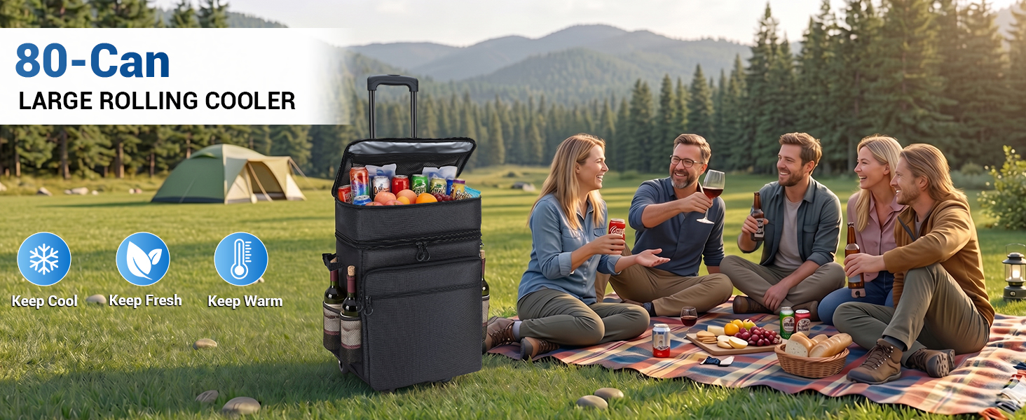 Large Rolling Cooler