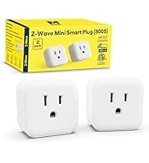 Minoston Z-Wave Outlet Mini Plug-in Socket, Z-Wave Hub Required, 800 Series Zwave Plug Built-in R...