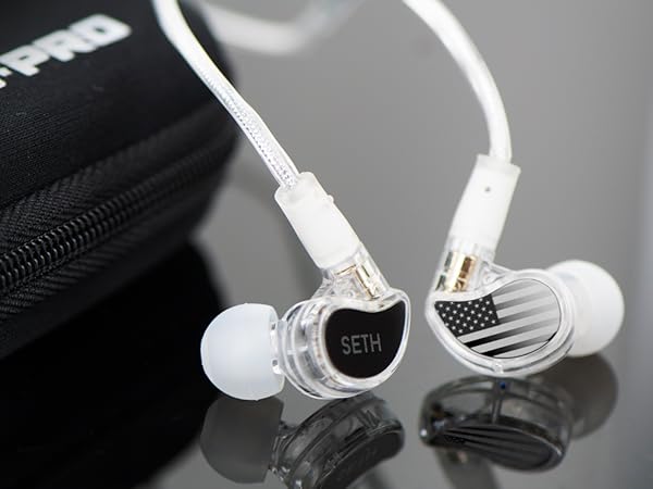 Personalized M6 PRO in Ear Monitor Headphones for Musicians w/Engraved Metal Faceplates