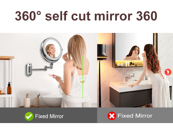 Wall Mounted Lighted Makeup Mirror
