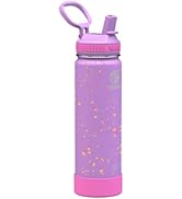 Takeya Actives Water Bottle with Straw Lid - Bottle with Double Stainless Steel Insulation - Dish...