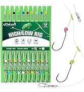 Dovesun Surf Fishing Rigs High Low Rigs Fishing Saltwater for Fluke Flounder Porgy Snapper Sea Trout