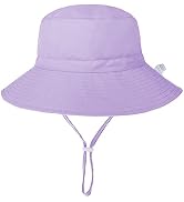 Baby Sun Hat UPF 50+ Sun Protective Toddler Bucket Hat Summer Kids Beach Hats Wide Brim Outdoor P...