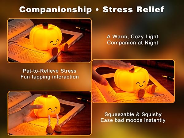 Silicone Pumpkin Night Lights You Can Squeeze