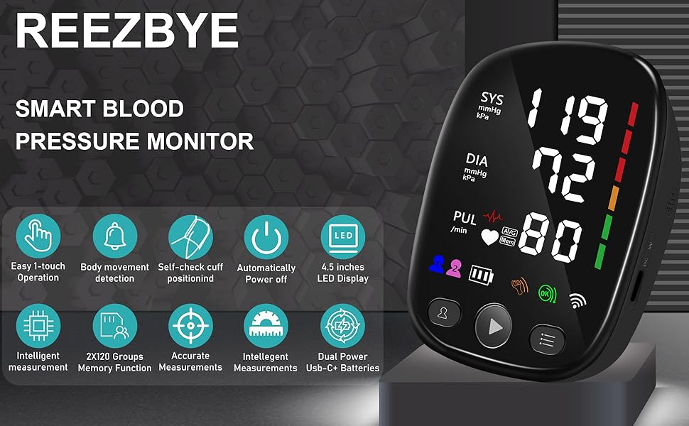 automatic blood pressure cuff upper arm blood pressure monitor home blood pressure monitor