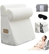 The Wedge Pillow, Adjustable Orthopedic Bed Wedge Pillow Set for Sleeping, Includes a Neck Pillow...