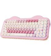 YUNZII C75 Wireless Mechanical Keyboard,75% Layout, Hot-Swappable NKRO,BT5.0/2.4G/USB-C Mode,Dye-...