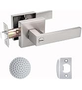 DSJJBLL Privacy Door Lever, Door Handle Heavy Duty, Keyless Door Knobs in Satin Nickel for Bedroo...