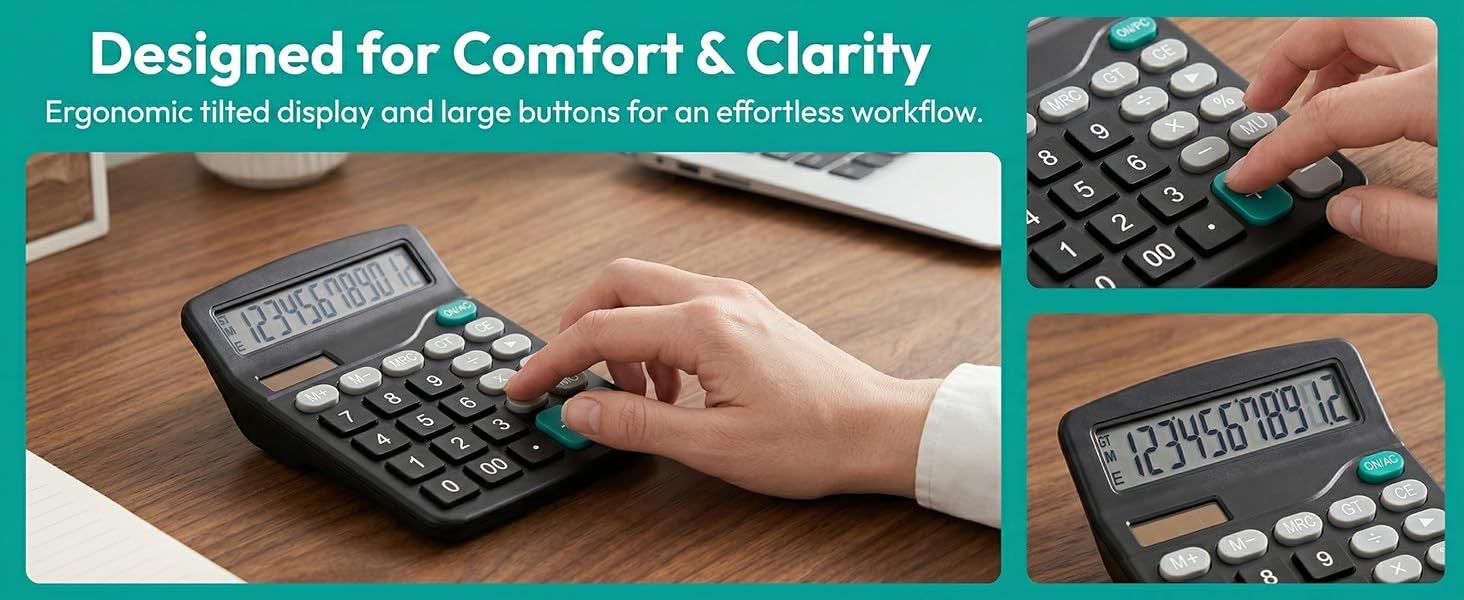 Dual Power Electronic Calculators