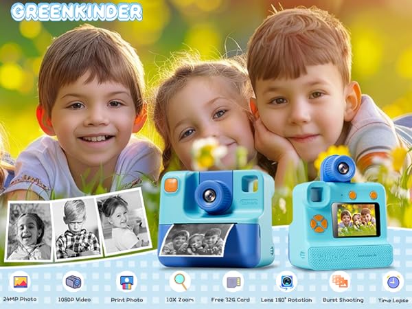 kids camera instant print