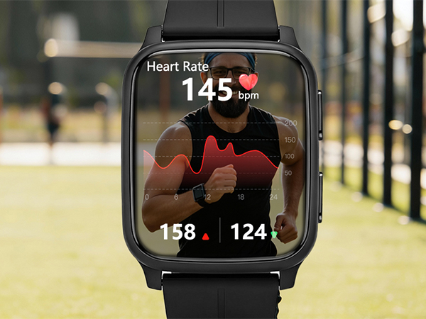 smart watch with heart rate monitor