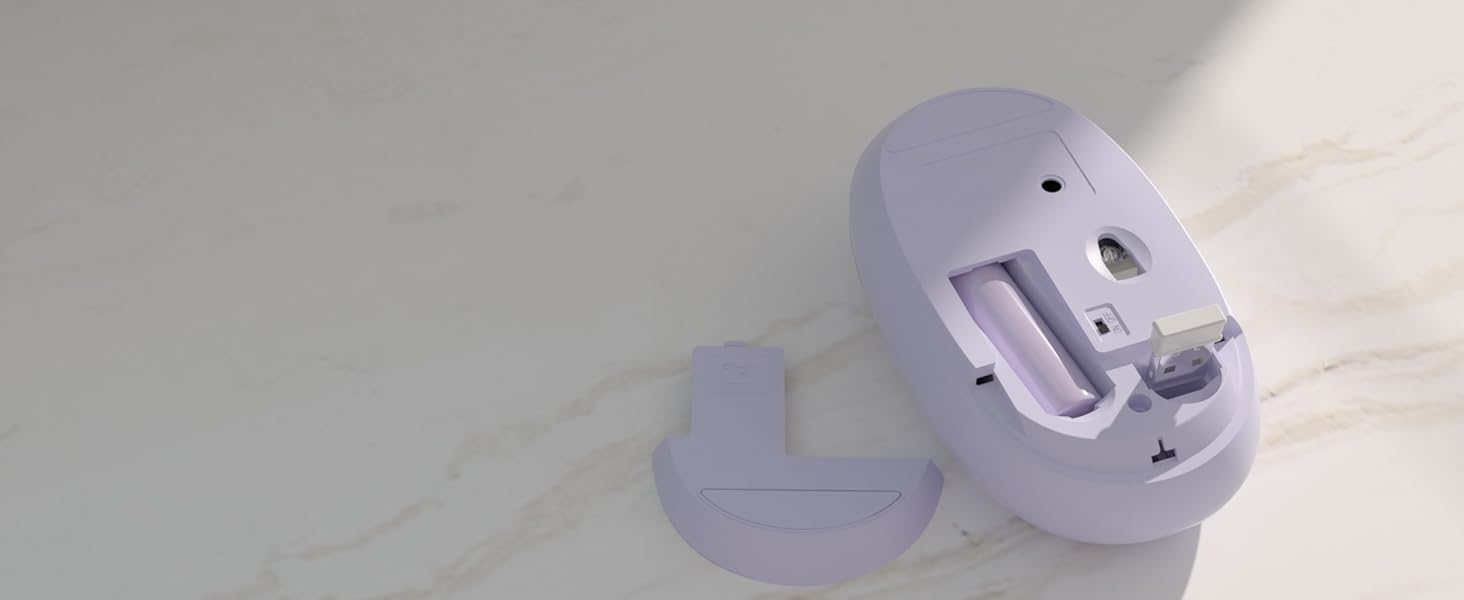 purple colorful wireless keyboard and mouse