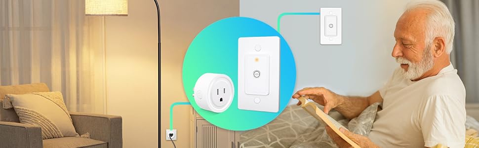 LoraTap Remote Control Outlet Plug Wireless Light Switch