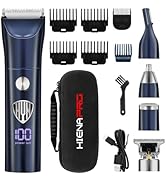 HIENA Beard Trimmer for Men, Professional Body Facial Ear Nose Hair Trimmer and Beard Grooming Ki...