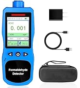 ZYKYCX Formaldehyde Detector, Rechargeable HCHO Monitor with Vibration, Visual &amp; Sound Alarms, Te...