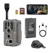 GardePro X66 Pro Cellular Trail Camera (Non-WiFi), Rechargeable Battery, 64GB SD Card Included, L...