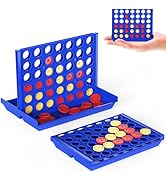 Travel Sized Classic 4 in a Row Game for Kids - Mini Match 4 Game, Portable Travel Games for Car ...