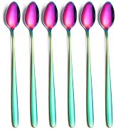 tiokin Long Handle Iced Tea Spoon,7.8-Inch Coffee Spoon,Ice Cream Spoon, Stainless Steel TeaSpoon...