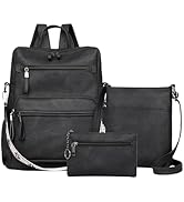 Backpack Purse for Women, Pu Leather Designer Travel Backpack, Fashion Work Ladies Shoulder Bag H...