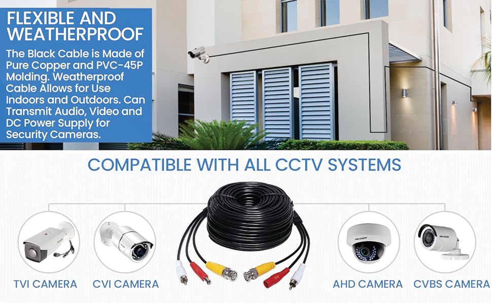 CCTV outdoor cable 100 ft 