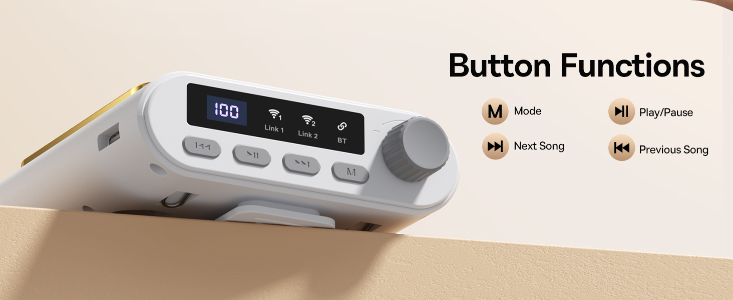 True Wireless Range up to 65 ft – Move Freely