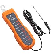 Neoteck 2000-12000V Electric Fence Voltage Tester Fence Fault Finder with 8 Neon Indicator Lights...