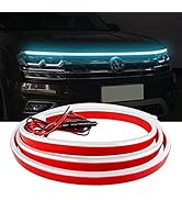 TEKSHINNY Car Hood Light Strip, 71 Inches Car Led Hood Lights Exterior Flexible LED Strip Lights ...