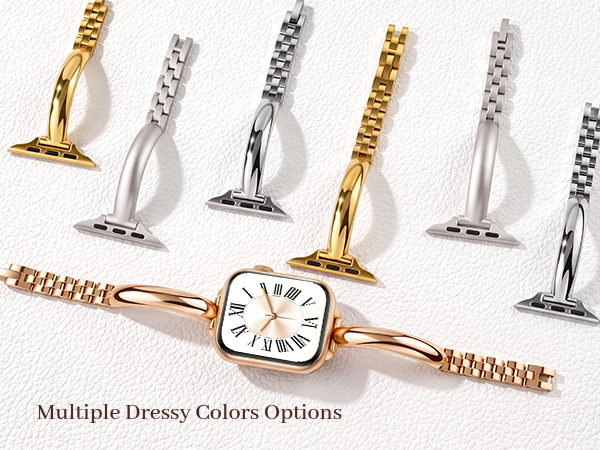 Slim gold apple watch band
