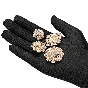 rose gold rhinestones bouquet accessories diamond pins for flowers bouquet pins flower brooch
