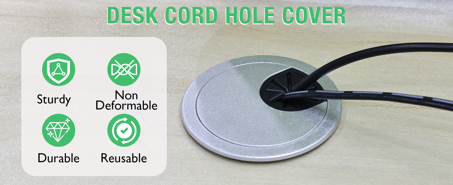 desk hole cover for cables wall pass through for wires metal grommets