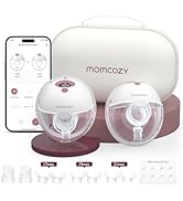 Momcozy M5 Smart APP Controlled Wearable Breast Pump, Hands-Free Wireless Electric Pump, 3 Modes ...