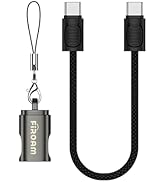 FiRoam PowerPal USB-C Cable, 60W Fast Charging, 0.65ft Keychain Design, Zinc Alloy Connector