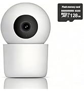 Indoor Pan/Tilt Home Security Mobile Tracking Camera 2K 3MP, 345 Degree Wireless WiFi Webcam/Moni...