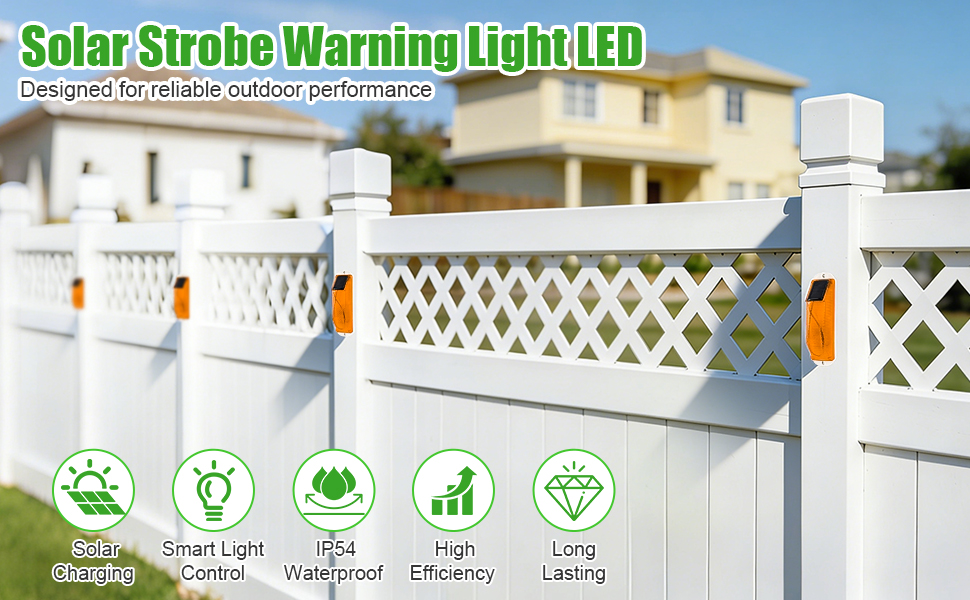 Solar Strobe Warning Light