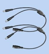 ANLINK 2PCS 1 to 2 Way DC Power Splitter Cable, 1 Female to 2 Male Connector, DC Plug 5.5mm x 2.1...